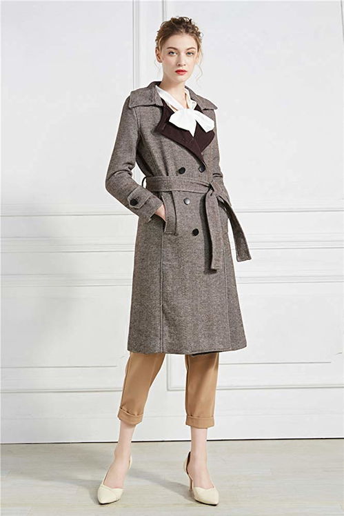 【服裝批發打包和拿貨華丹尼英倫風雙面羊毛羊絨呢大衣女】- 